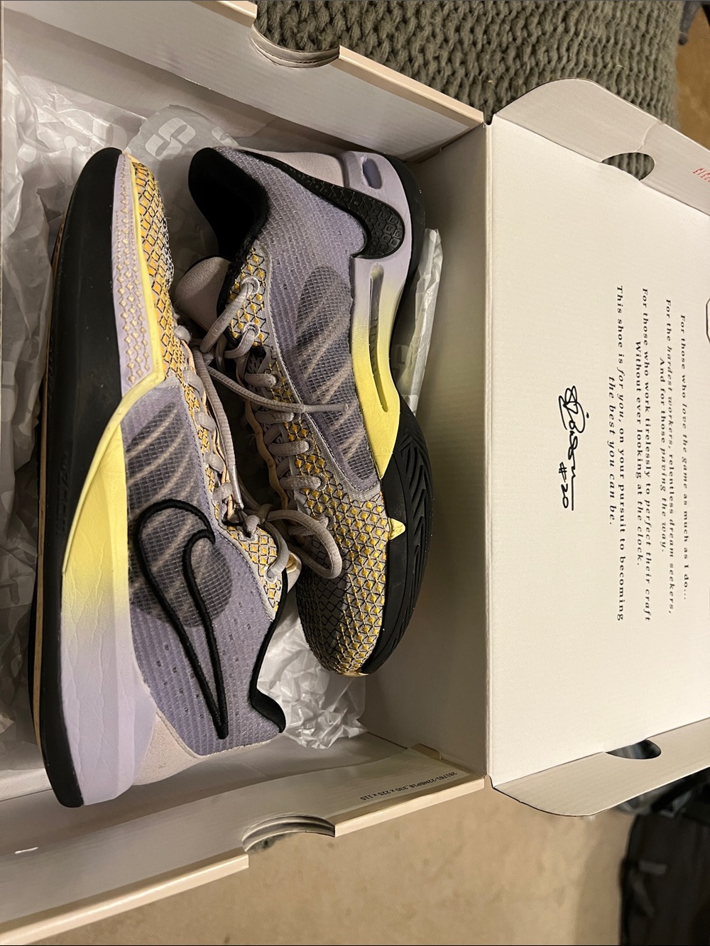 Nike Women’s 8.5 Lavender/ Pale Yellow Basketball Shoe— Sabrina Ionescu Edition